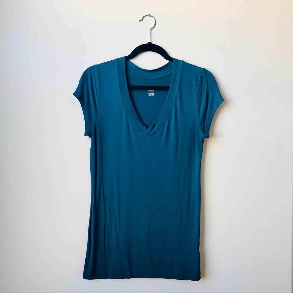 Mossimo Teal V-Neck (Size M)